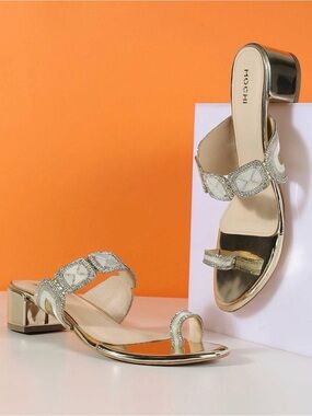 Mochi New block heel jeweled sandals